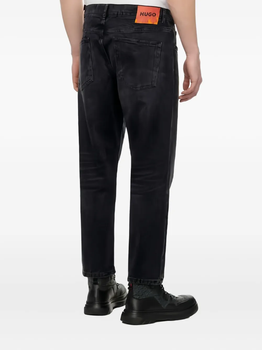 Hugo Boss Button-fastening Jeans In Black