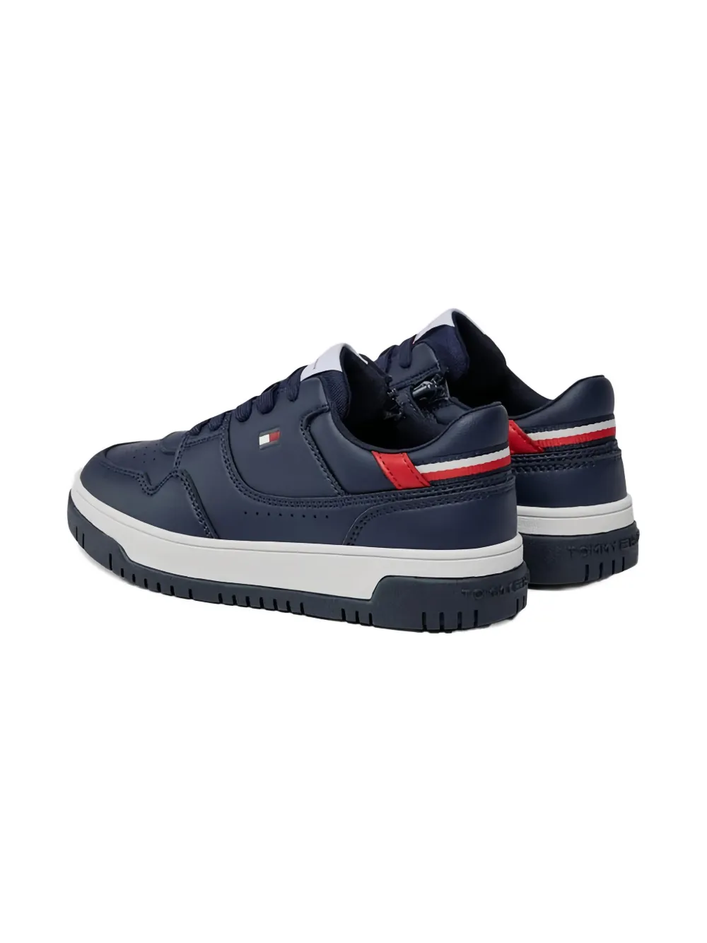 Tommy Hilfiger Junior Low-top sneakers met logodetail Blauw