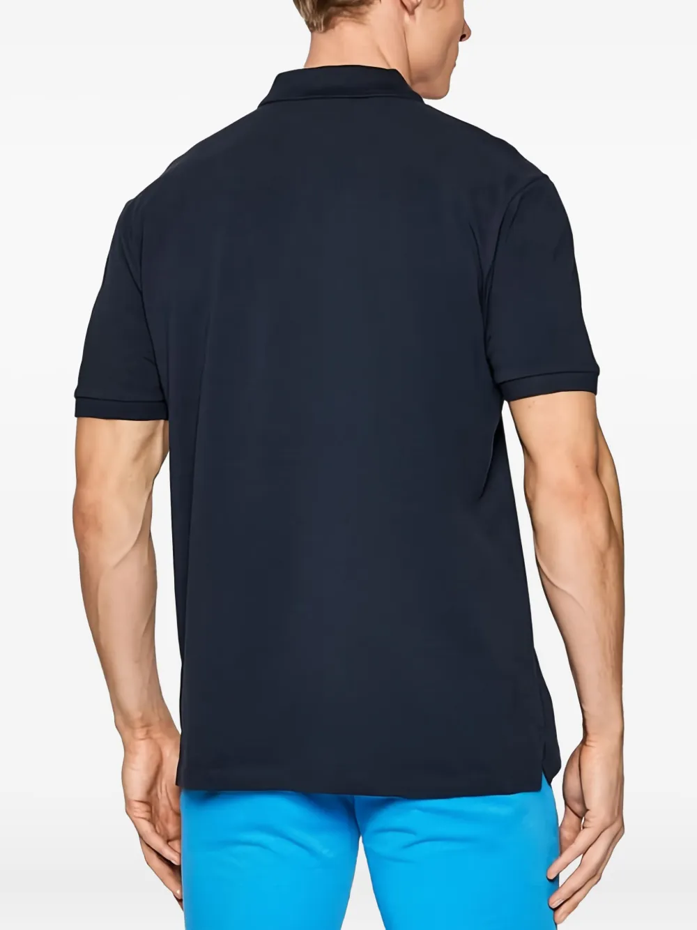 Hugo Boss Logo-detail Polo Shirt In Blue