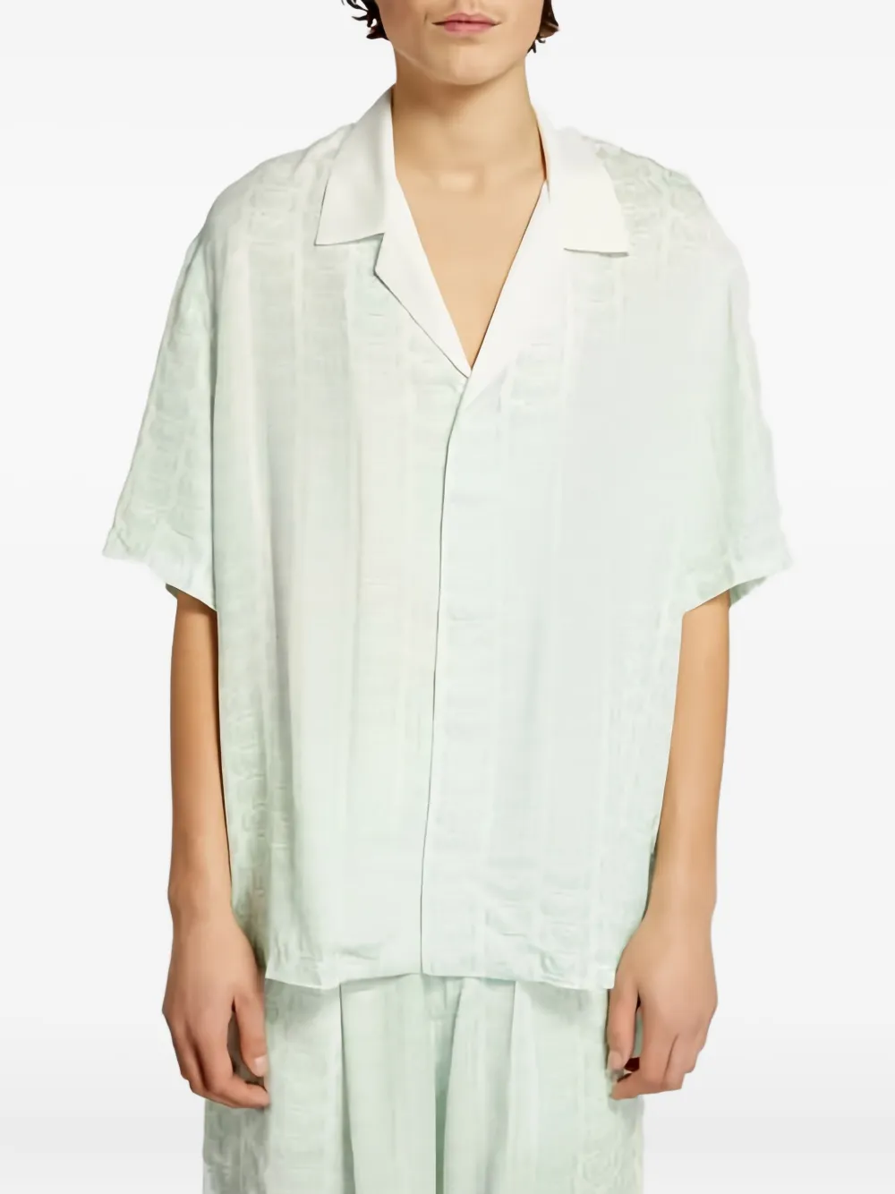 Whyat Capri-pattern Short-sleeve Shirt In Green
