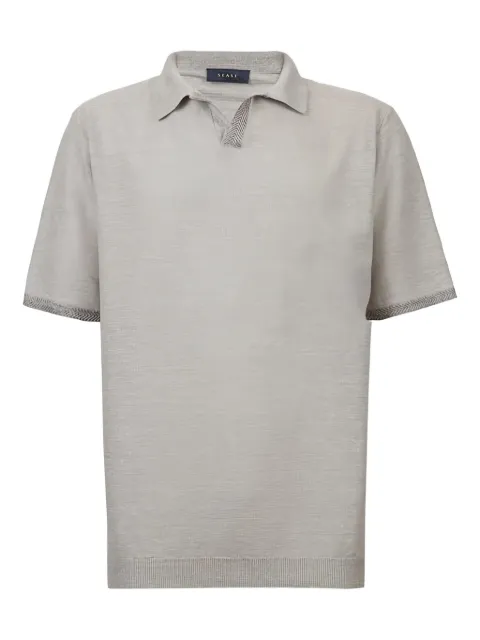 Sease polo-collar knitted T-shirt