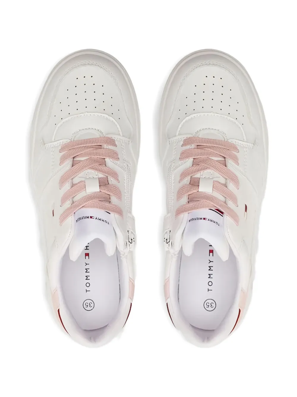 Tommy Hilfiger Junior Sneakers met geborduurd logo Wit