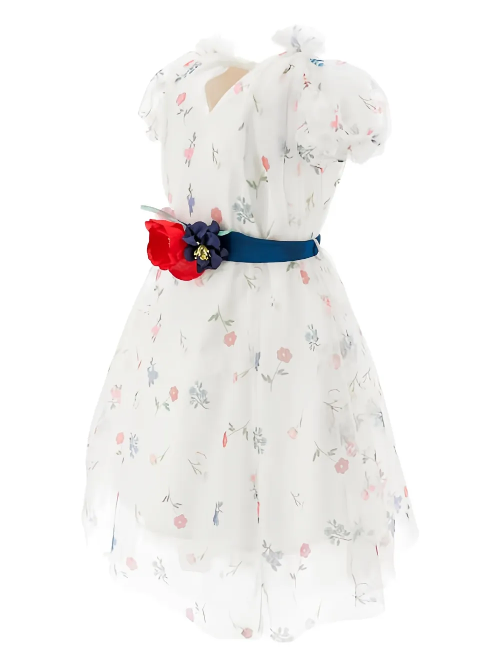 Monnalisa Jurk met bloemenprint Wit