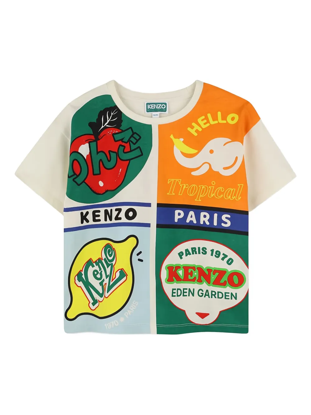 Kenzo Kids T-shirt con grafica - Arancione