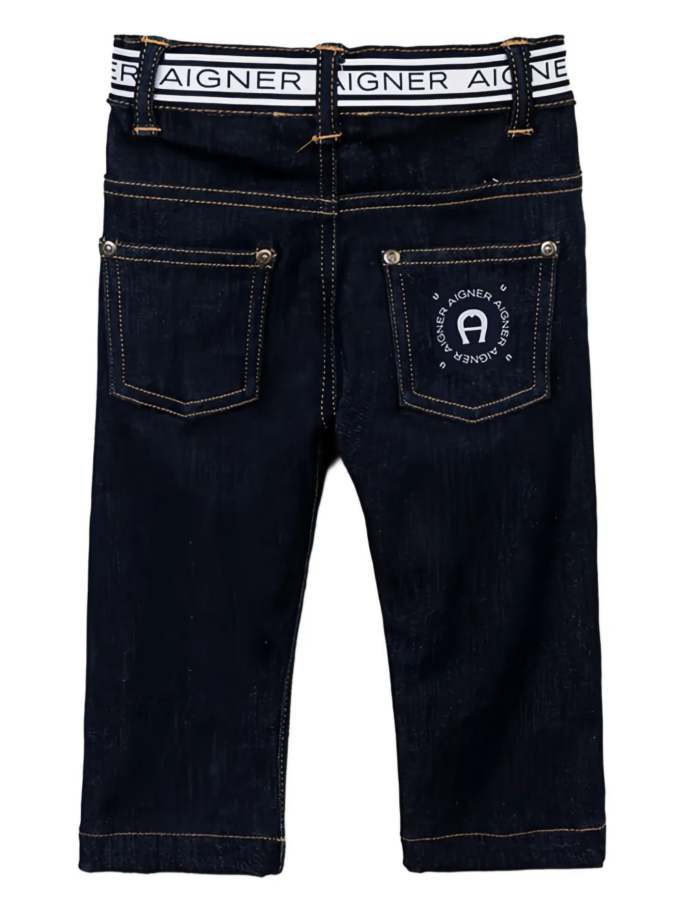 Aigner Kids Jeans met logoband Blauw