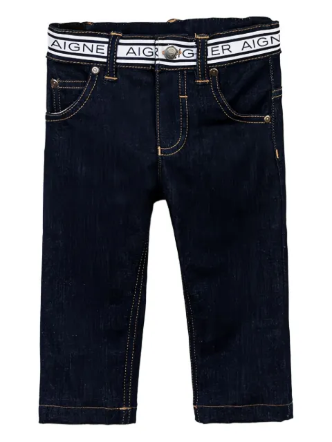 Aigner Kids logo-waistband jeans