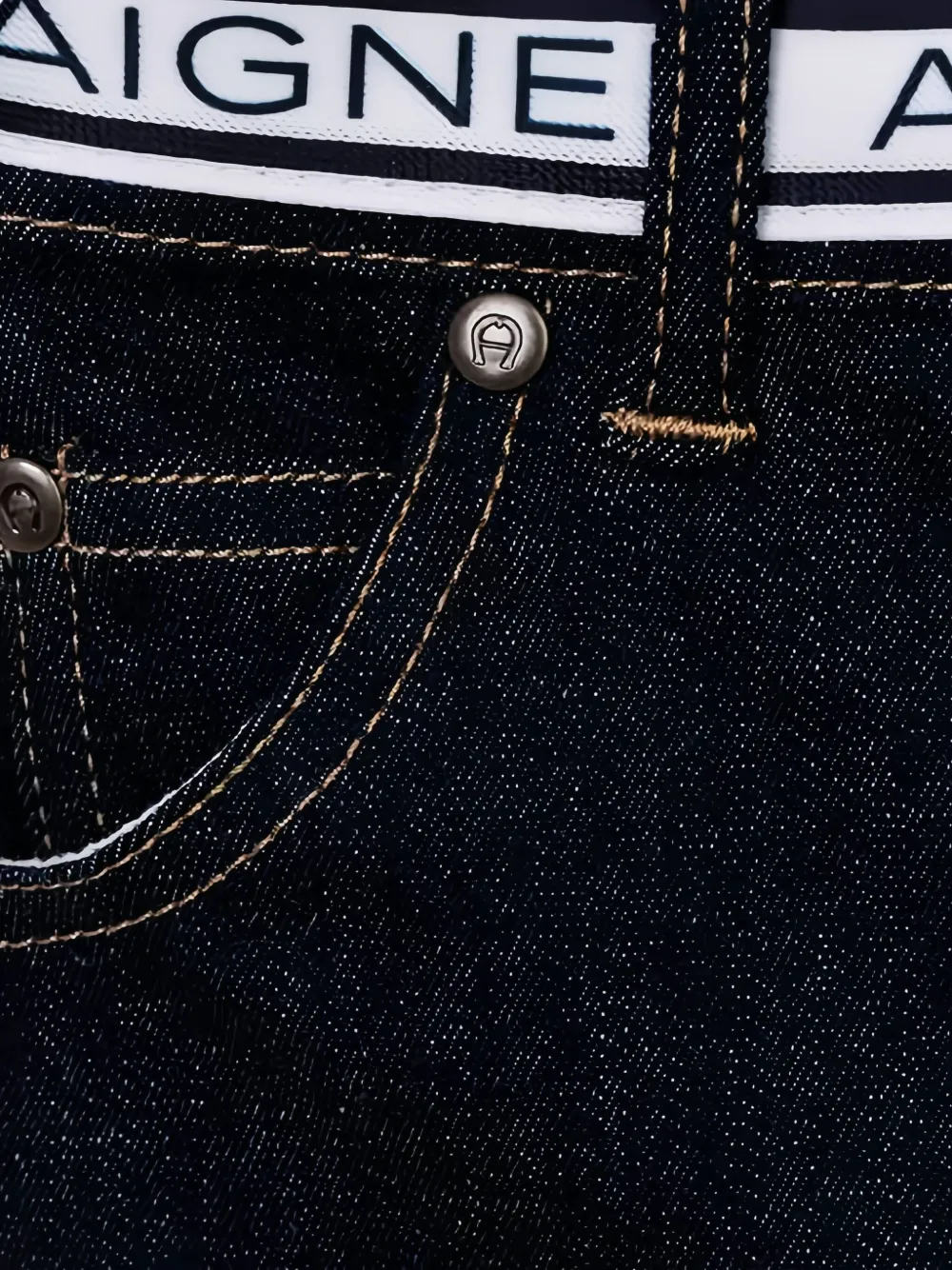 Aigner Kids Jeans met logoband Blauw