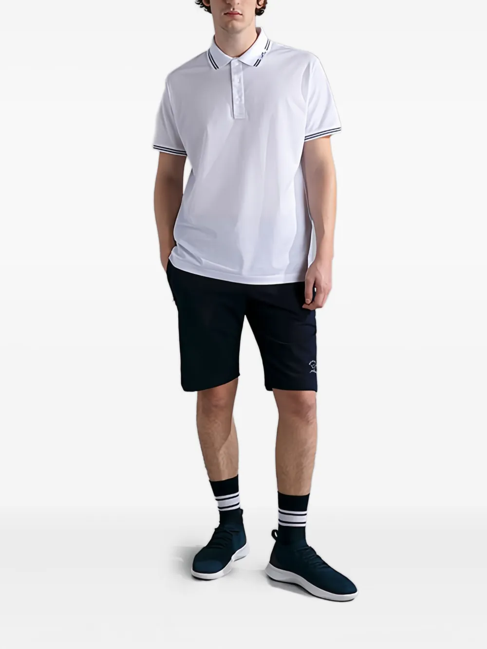 Paul & Shark Poloshirt met gestreept detail - Wit