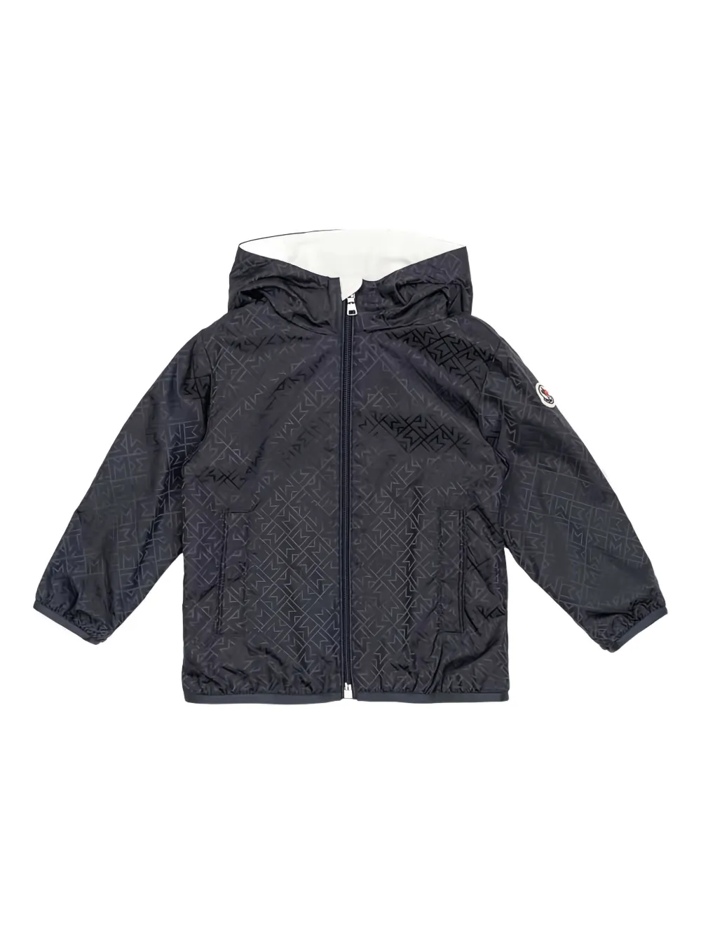 Moncler Enfant hooded patterned jacket | Black | Image 1