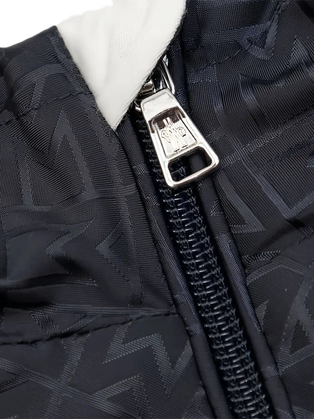 Moncler Enfant Jack met capuchon en patroon Zwart