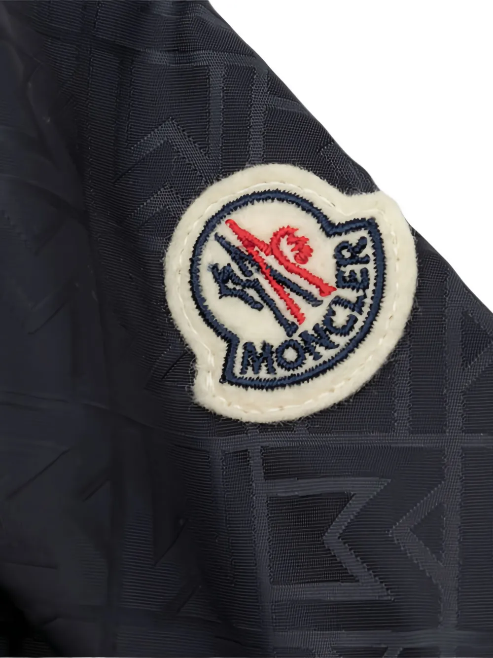 Moncler Enfant Jack met capuchon en patroon Zwart