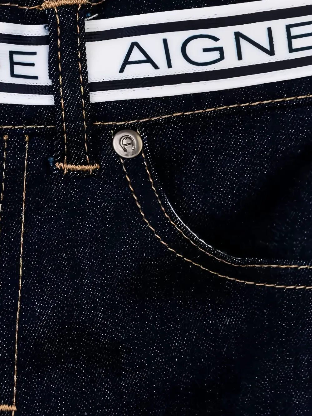 Aigner Kids Jeans met logodetail Blauw