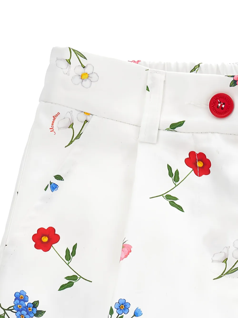 Monnalisa Broek met bloemen Beige