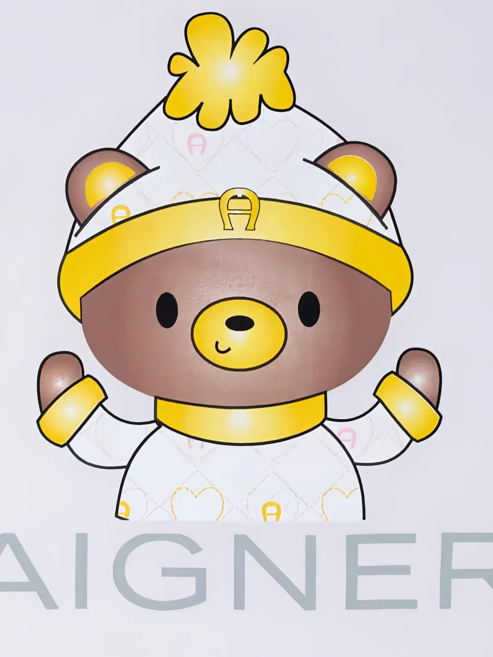 Aigner Kids Deken met stippen en beer - Roze