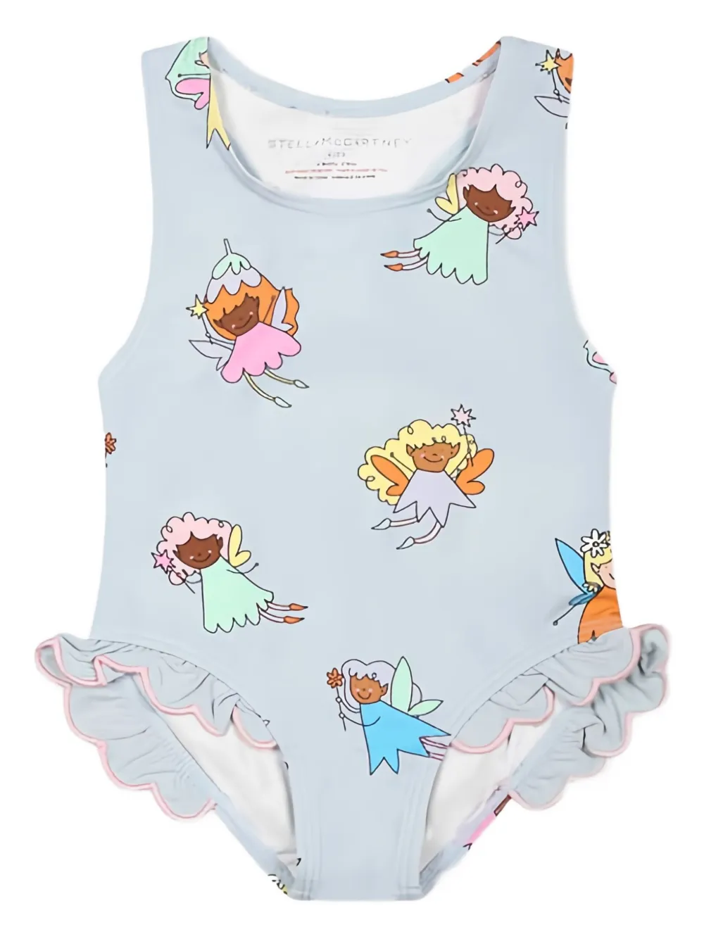 Stella McCartney Kids ラッフル ワンピース水着 - ブルー Stella McCartney Kids ラッフル ワンピース水着 - ブルー