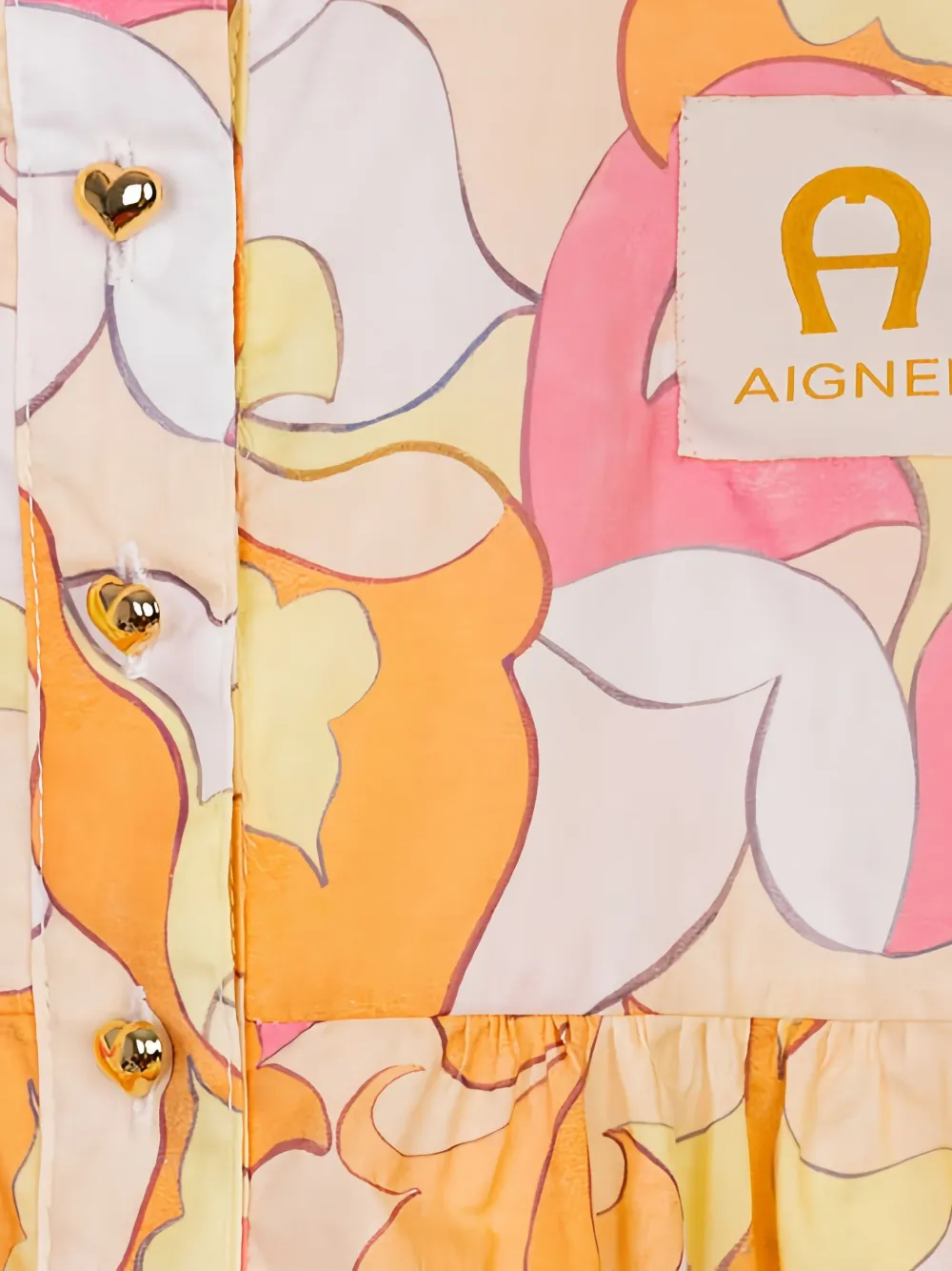 Aigner Kids Midi-jurk met bloemenprint Oranje