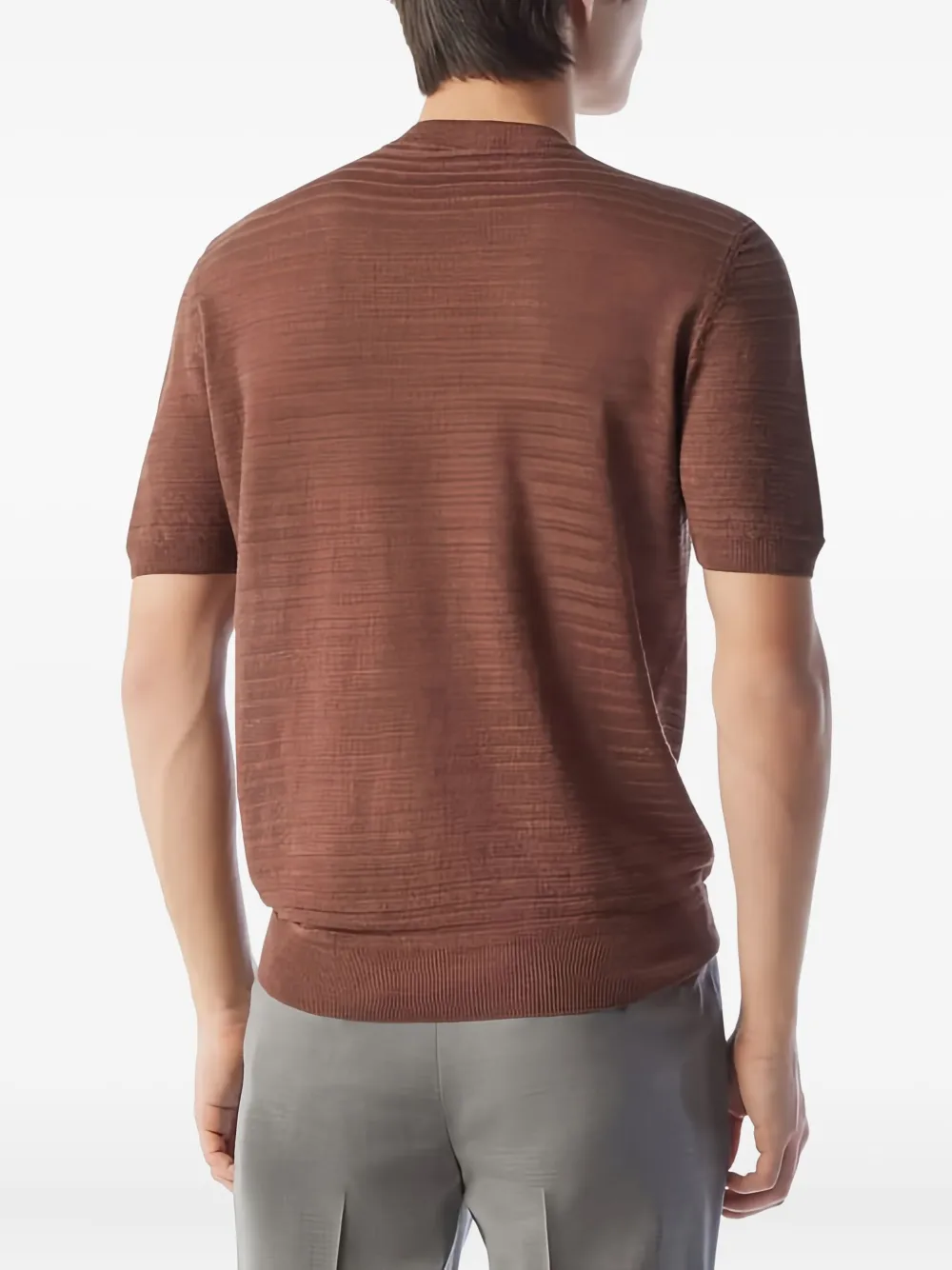 Corneliani T-shirt met lange mouwen Bruin