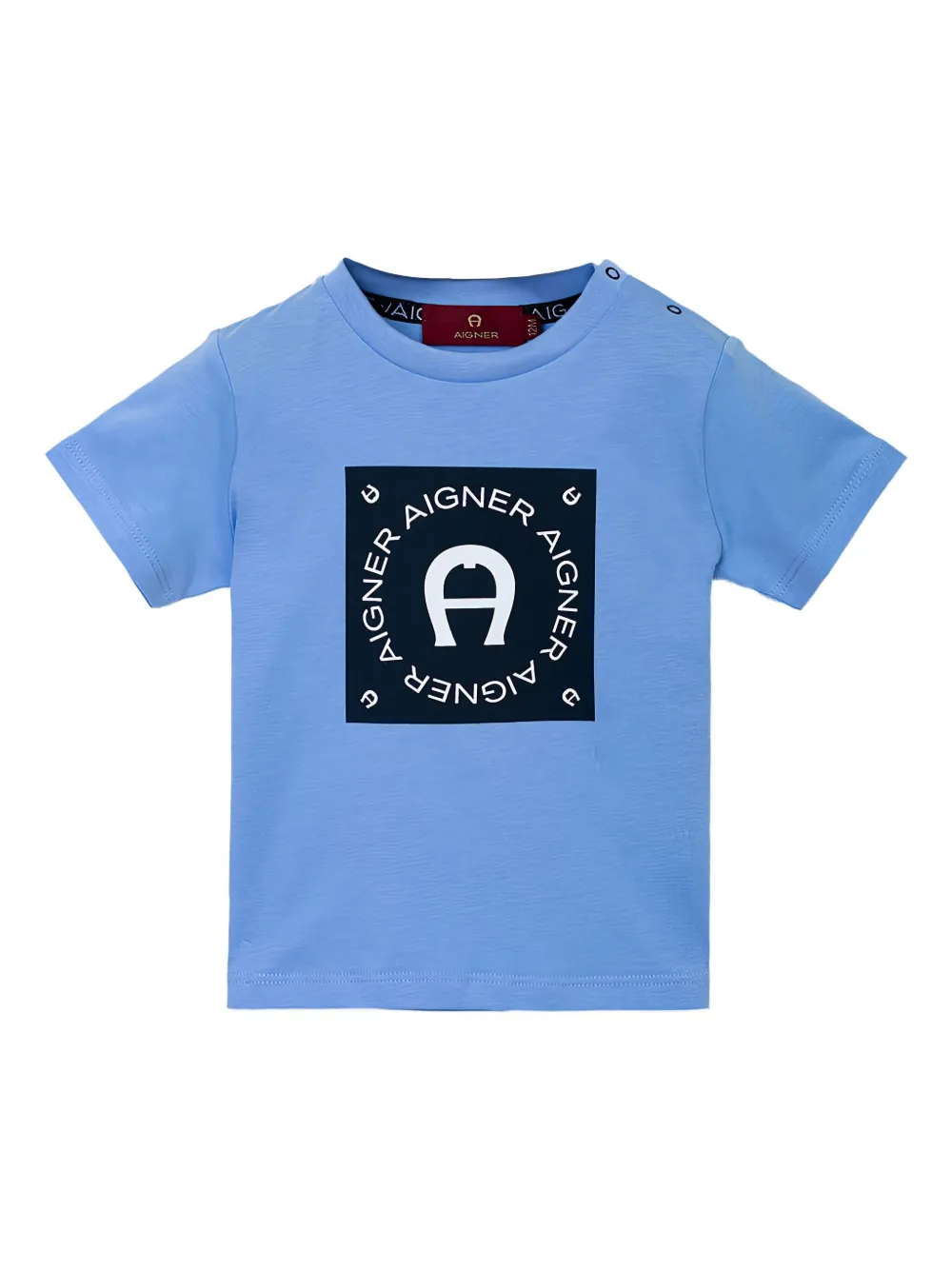 Aigner Kids T-shirt con stampa - Blu