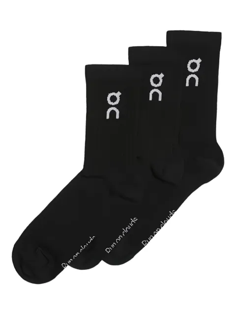 On Running logo-intarsia socks (pack of three)