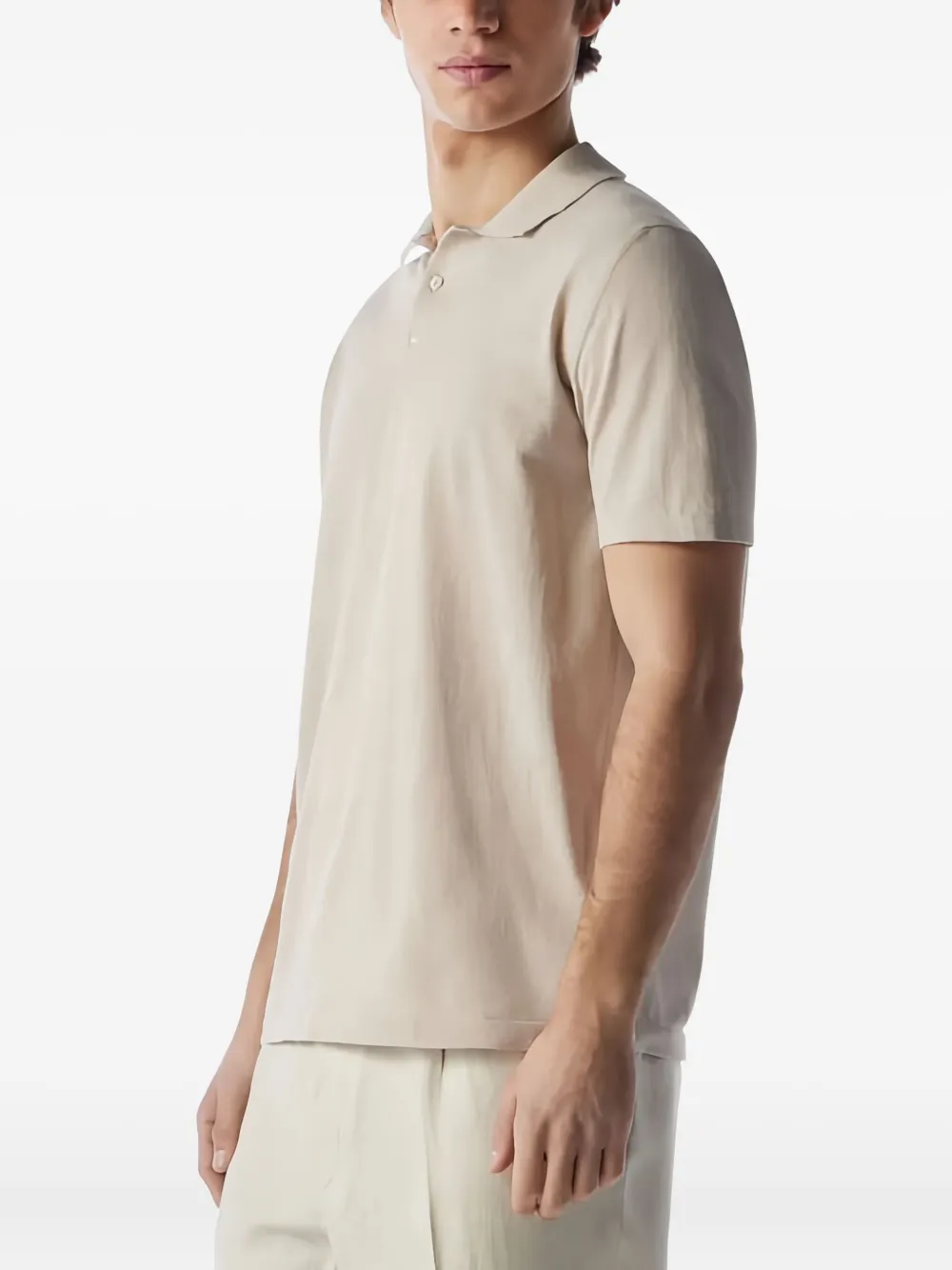 Corneliani Short-sleeve Polo Shirt In Neutral
