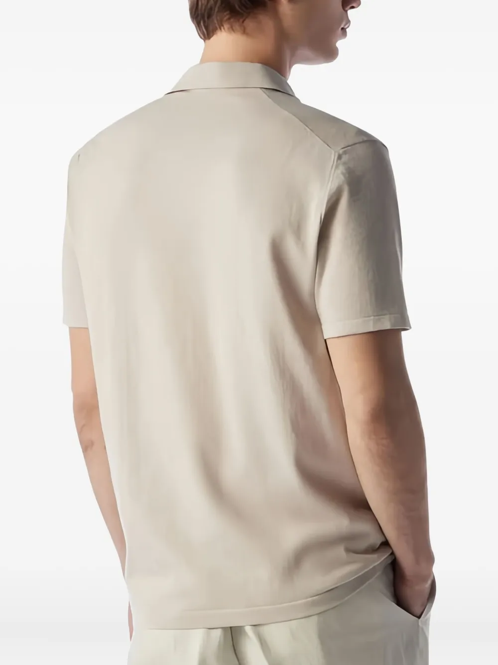 Corneliani Short-sleeve Polo Shirt In Neutral