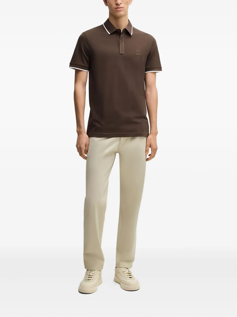 BOSS playera tipo polo con ribete | Image 2