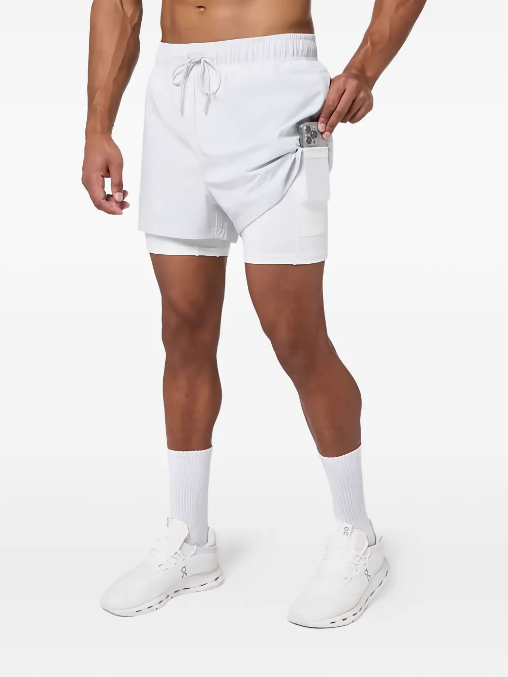 Squatwolf Drawstring Two-in-one Limitless Shorts In White