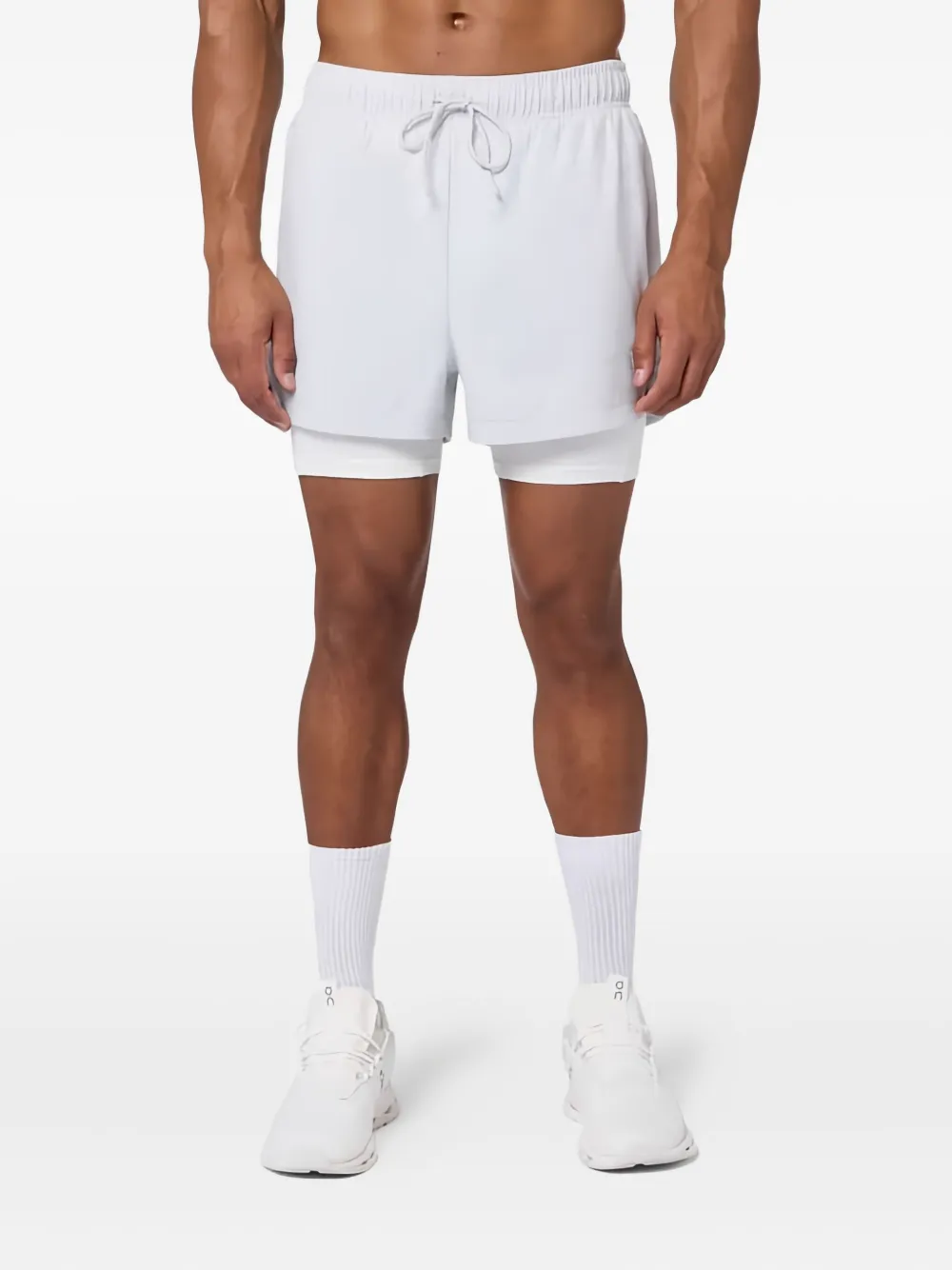 SQUATWOLF drawstring two-in-one limitless shorts | White | Image 1