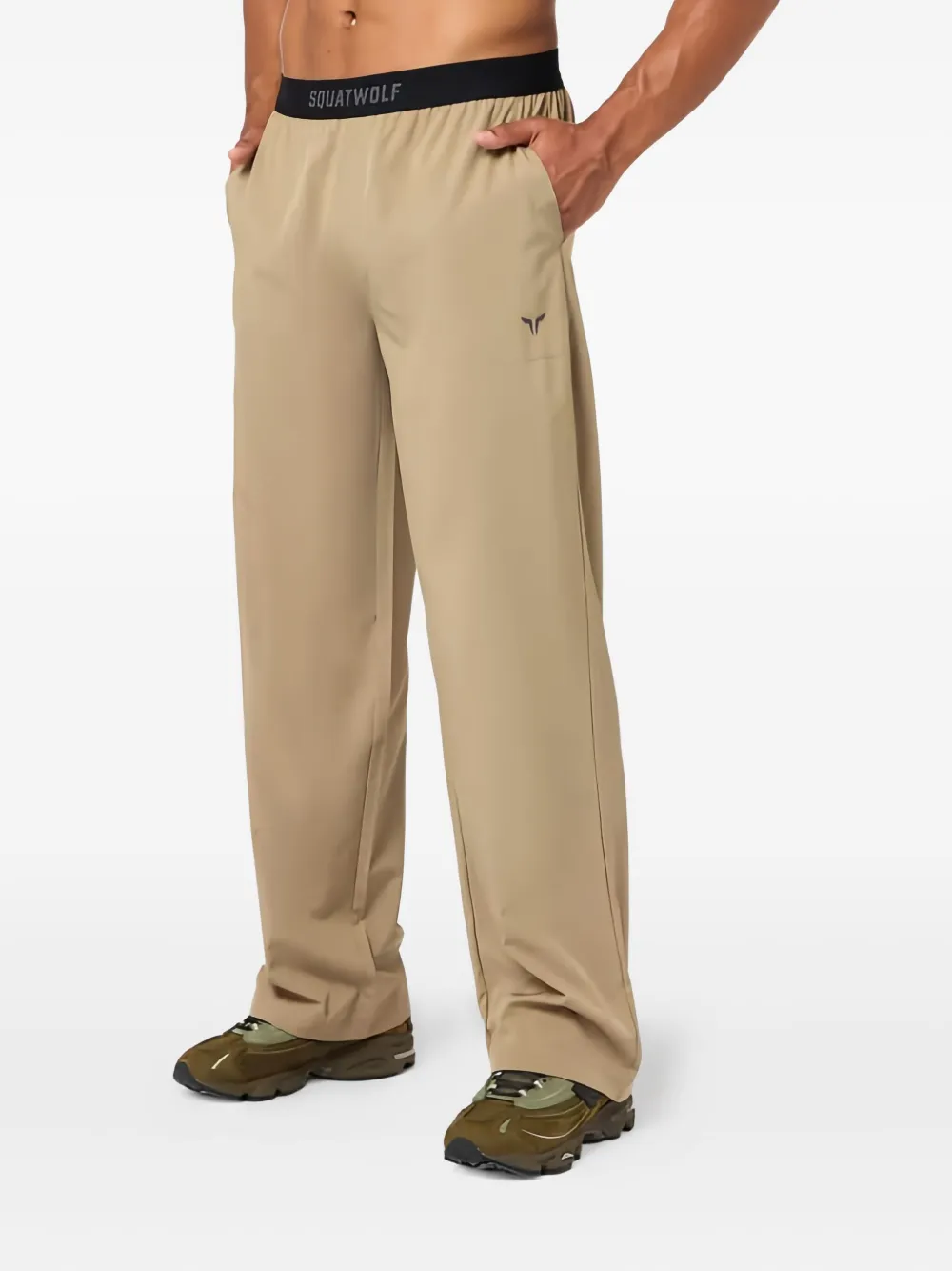 SQUATWOLF stretch woven jogger pants | Green | Image 1