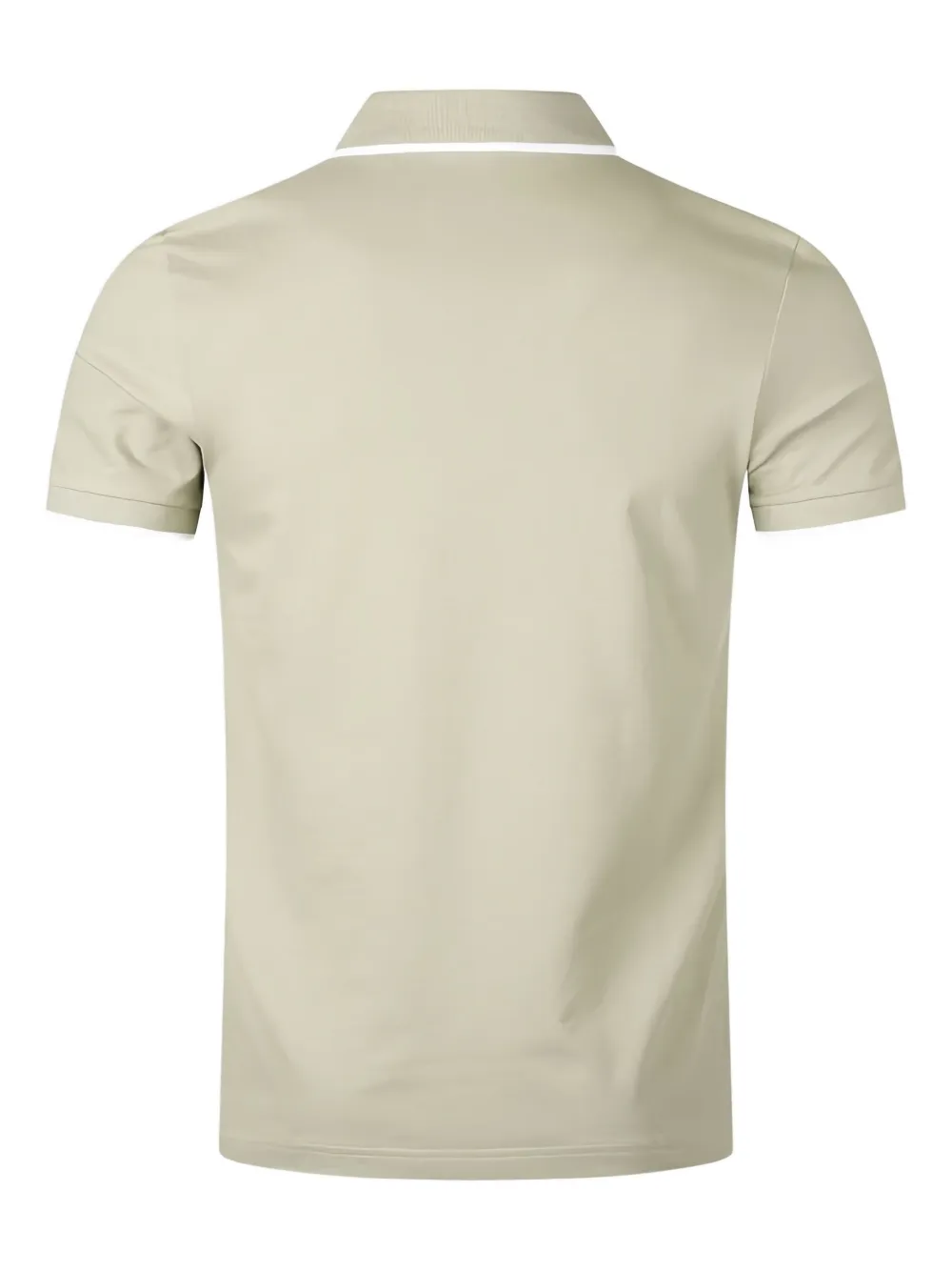 Hugo Boss Logo-patch Polo Shirt In Neutral