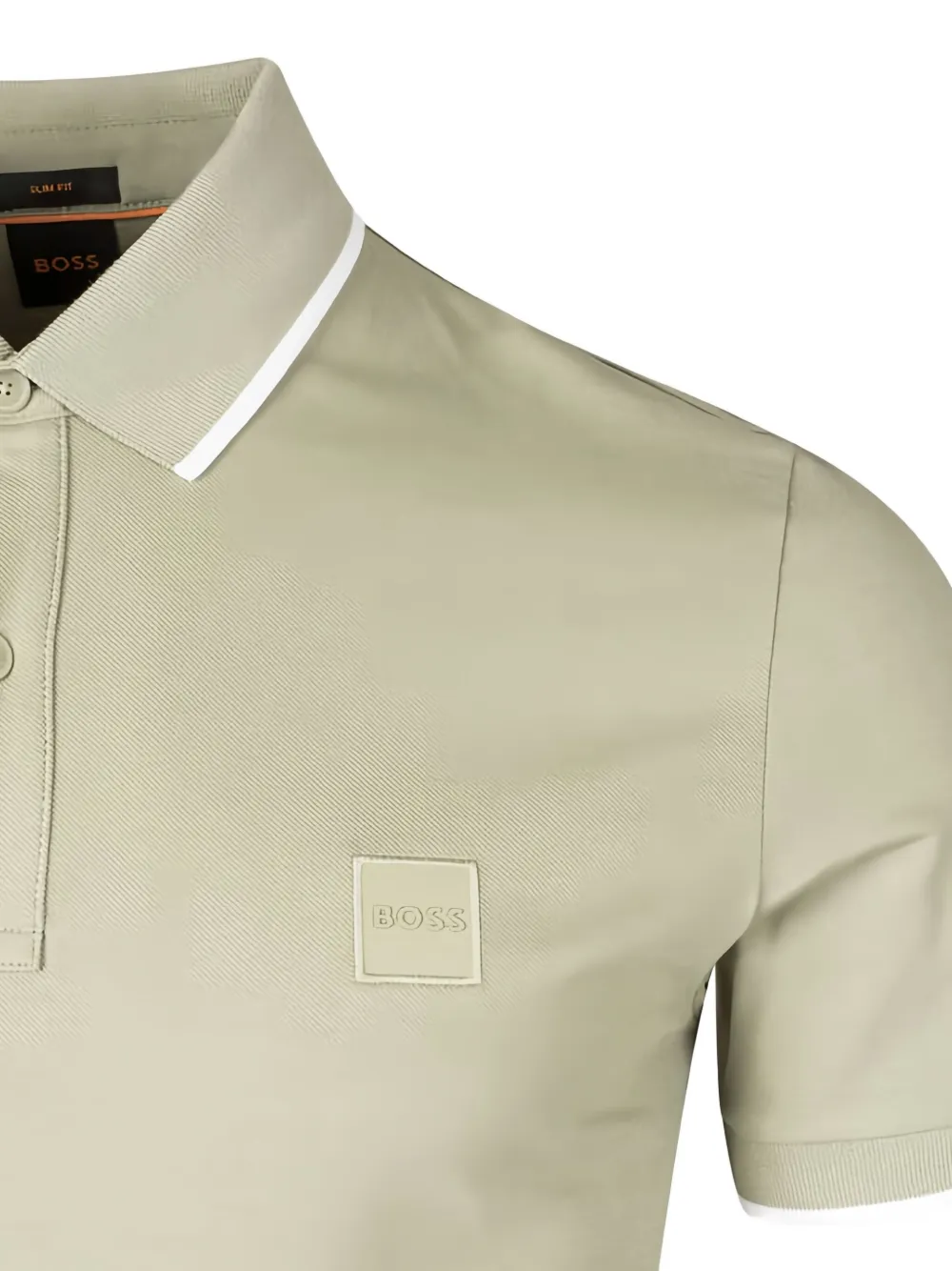 Hugo Boss Logo-patch Polo Shirt In Neutral
