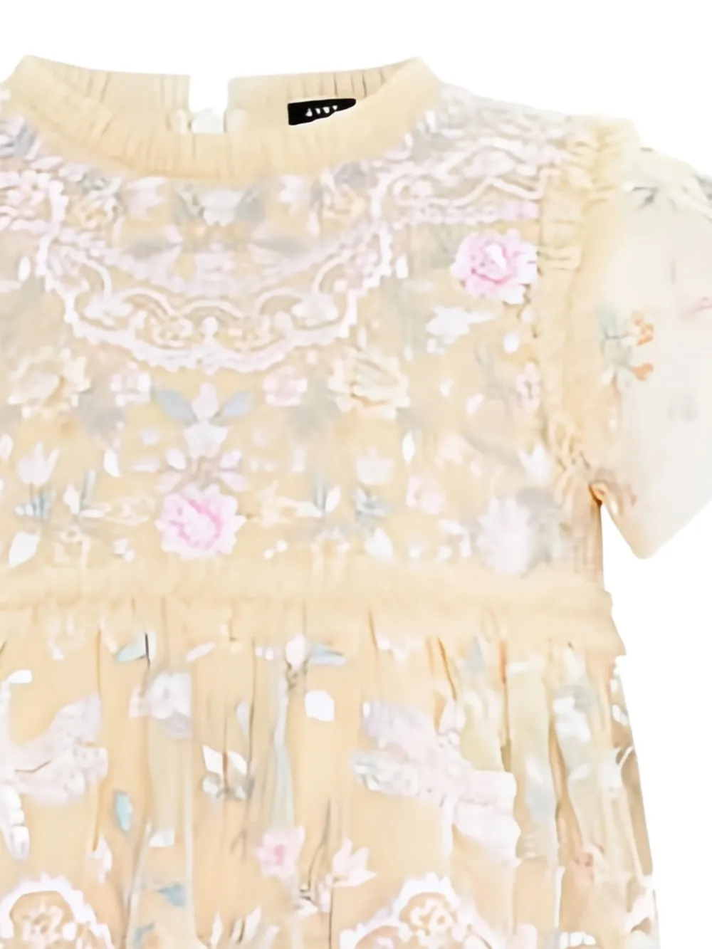 NEEDLE & THREAD KIDS Dragonfly Garden jurk met ruches Geel