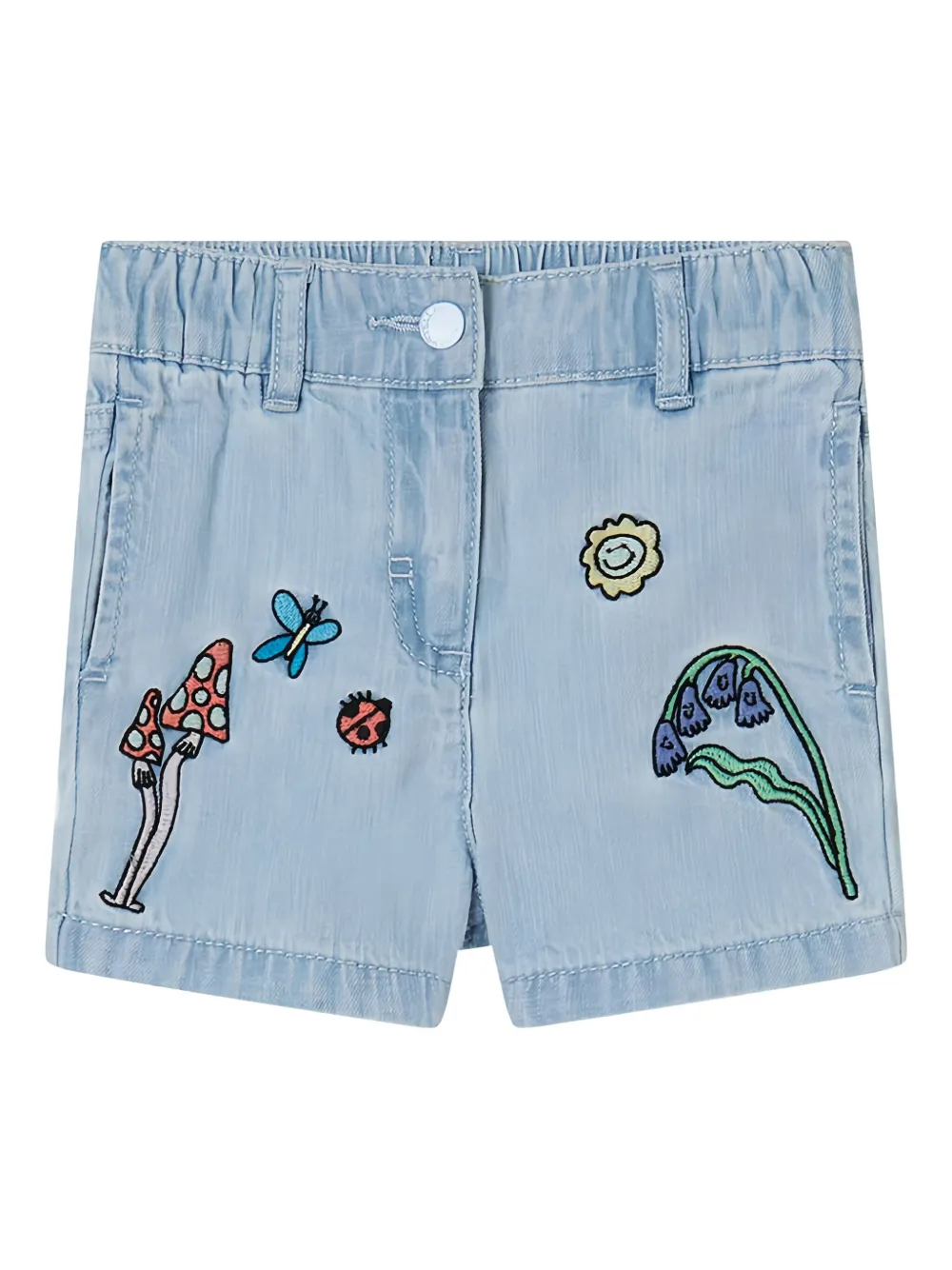Stella McCartney Kids Shorts denim Woodland Friends - Blu