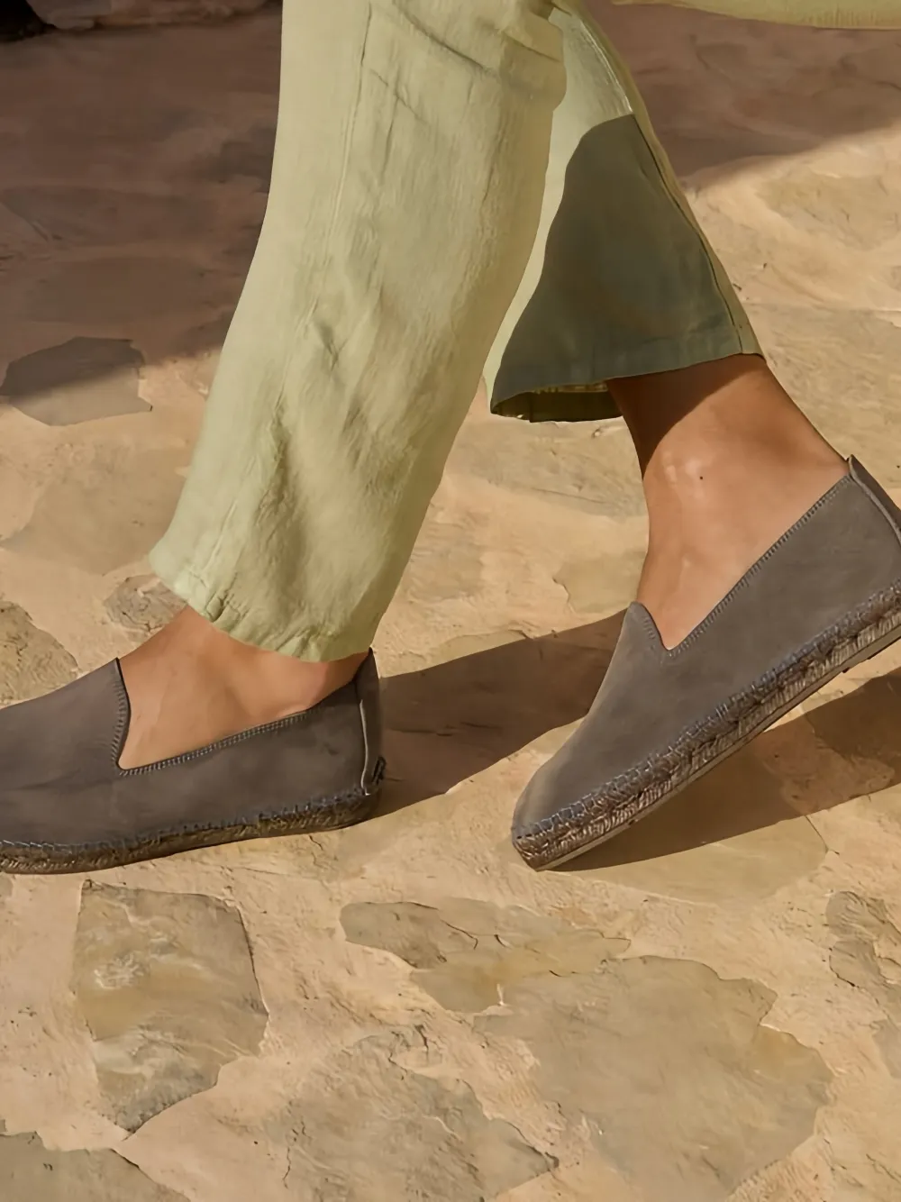 Manebi Platte espadrilles Grijs