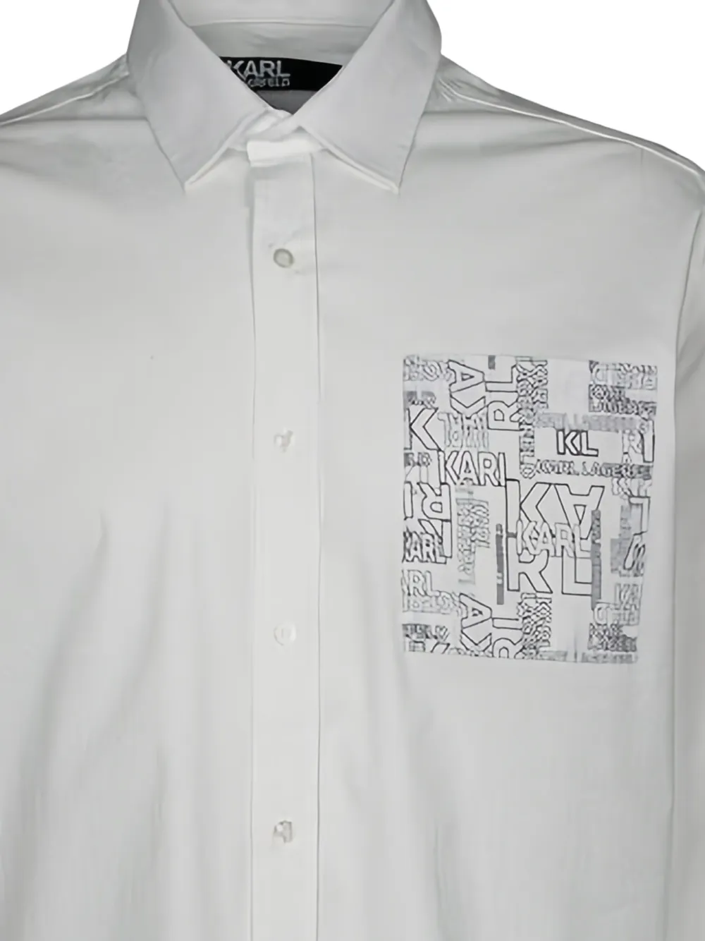 Karl Lagerfeld logo-print shirt - Wit