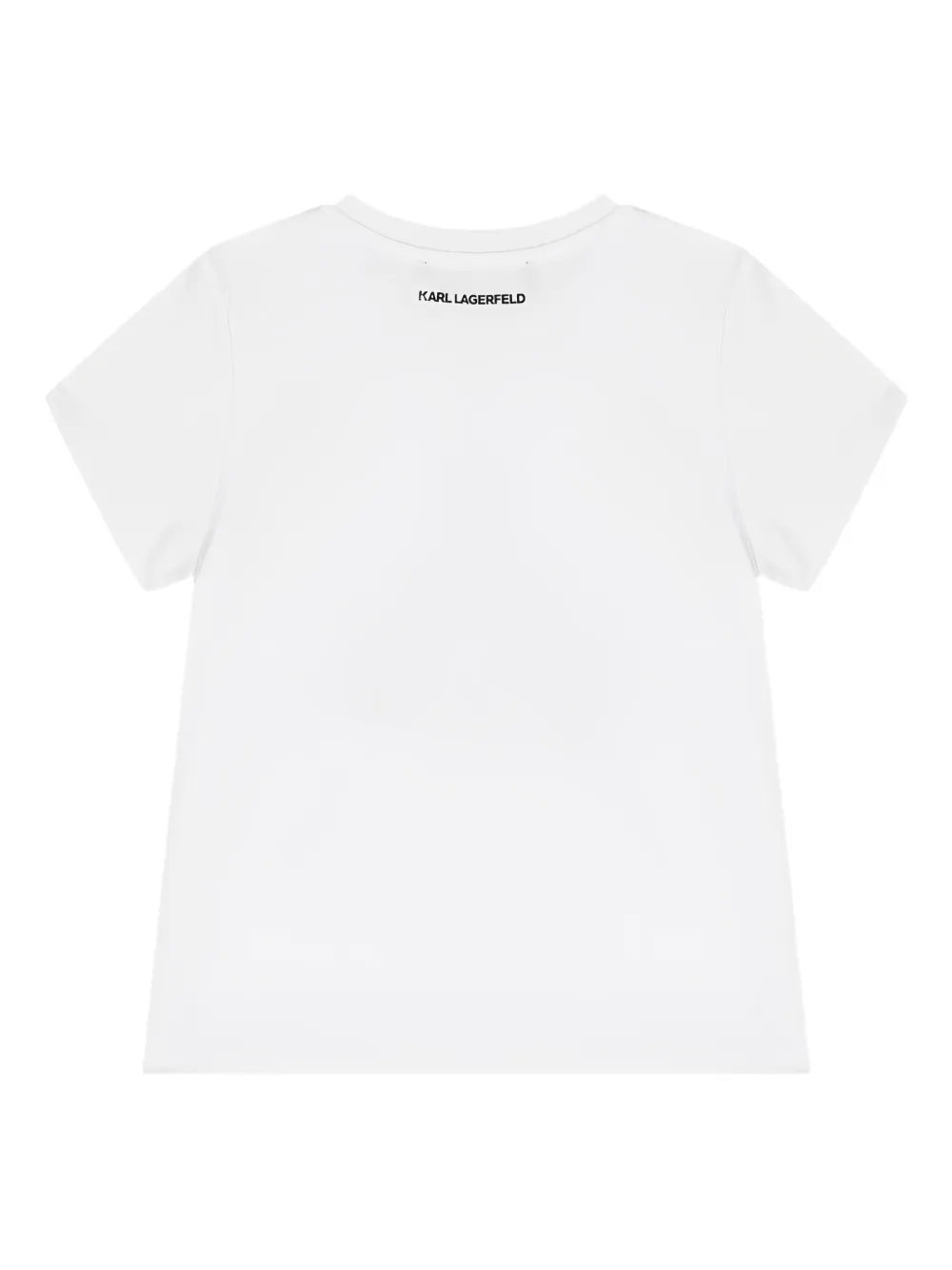 Karl Lagerfeld Kids T-shirt met stras Wit
