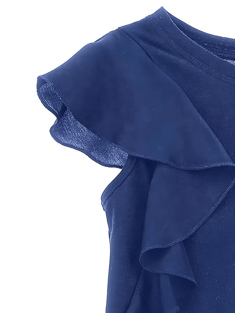 Monnalisa T-shirt met ruches Blauw