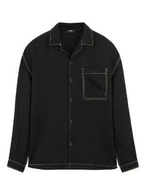 Stone Island flap-pocket logo-patch Shirt | Grey | FARFETCH SA