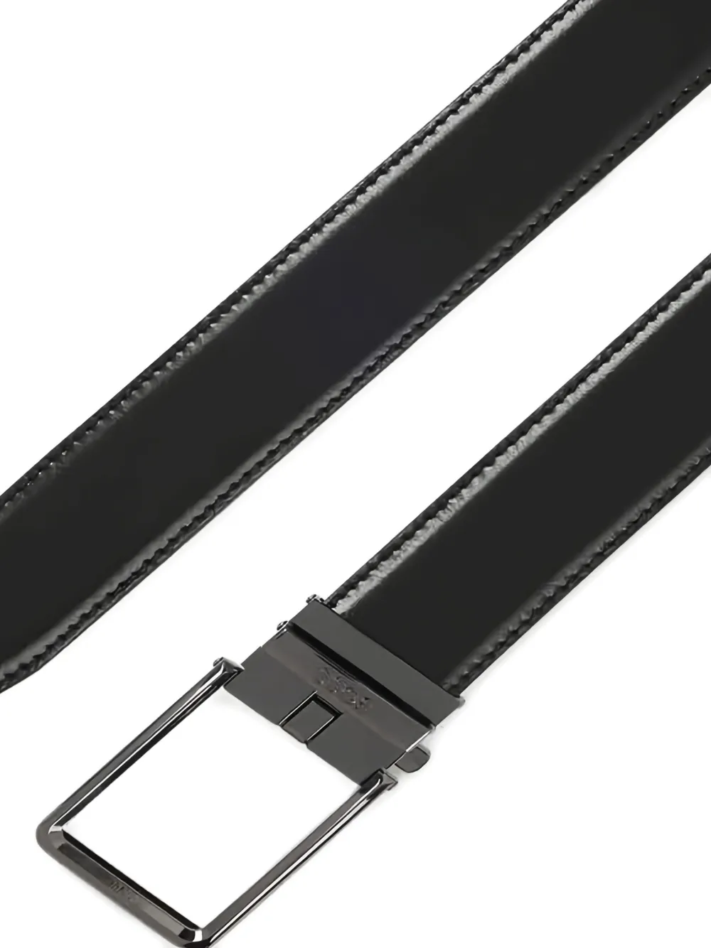 Hugo Boss Square Buckle Belt In Black