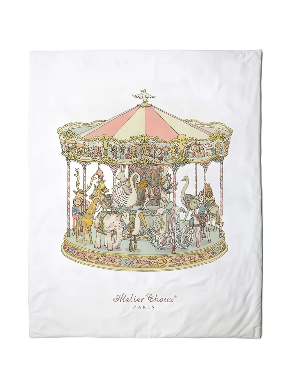 Atelier Choux reversible carousel print quilt (200x200cm) | Image 2