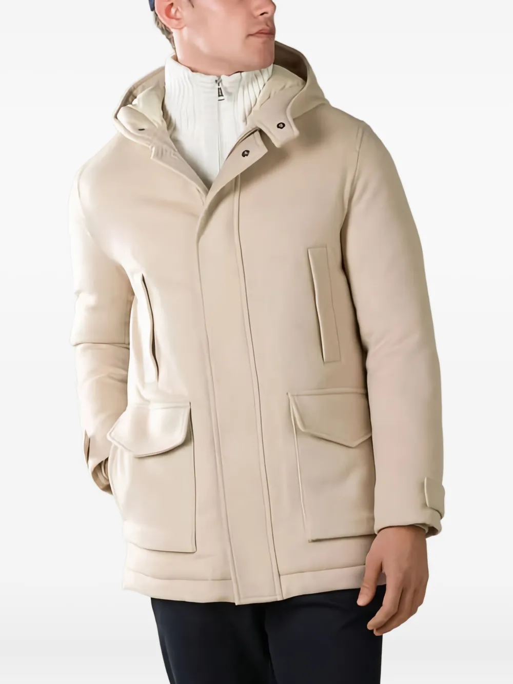 Aurélien Wintertime parka met capuchon Beige