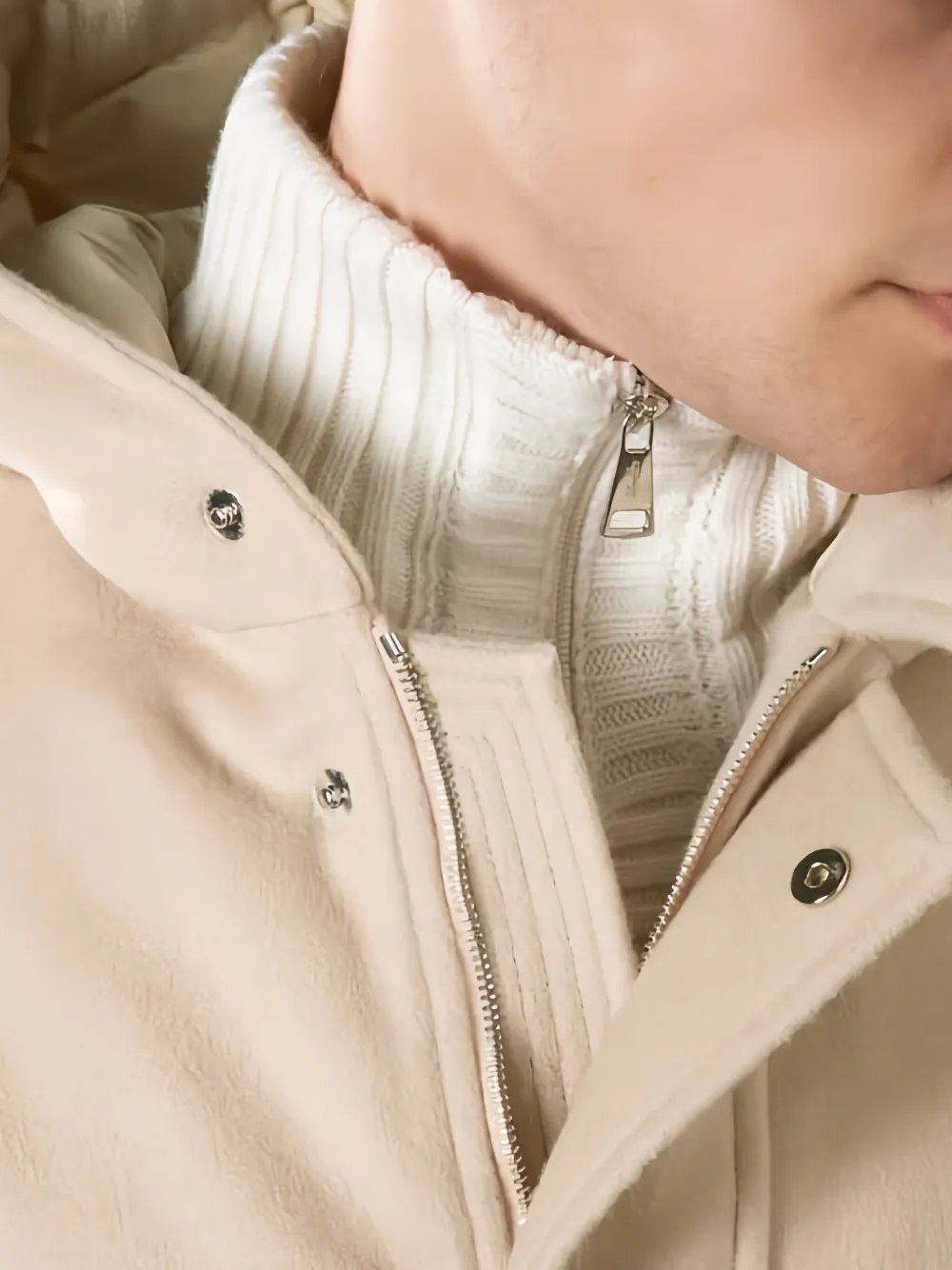 Aurélien Wintertime parka met capuchon Beige