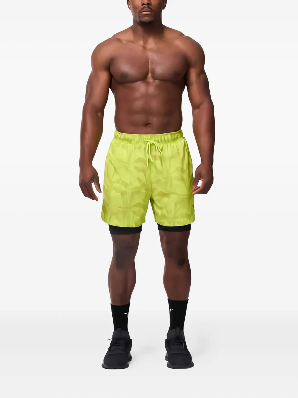 Squatwolf Dot Camo 2in1 Shorts In Yellow