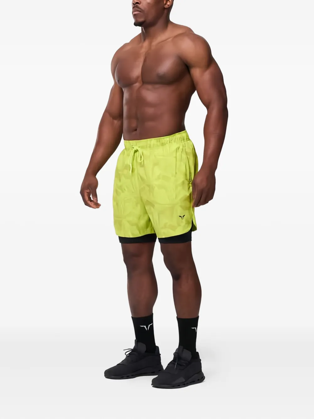 Squatwolf Dot Camo 2in1 Shorts In Yellow