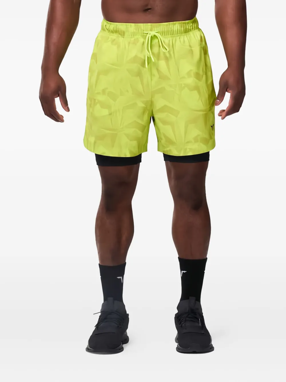 Squatwolf Dot Camo 2in1 Shorts In Yellow