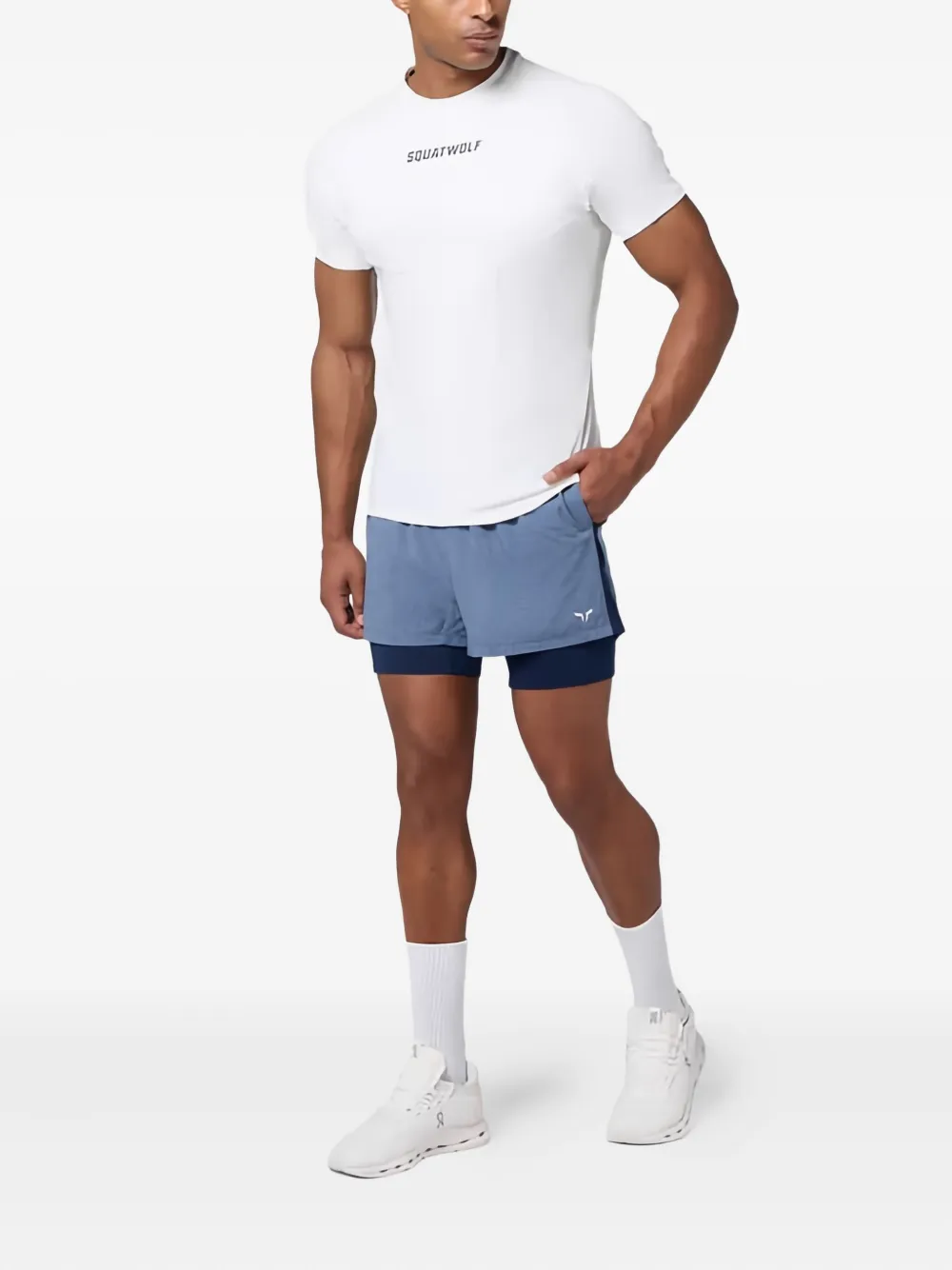 Squatwolf Mesh 2-in-1 Logo-detail Shorts In White