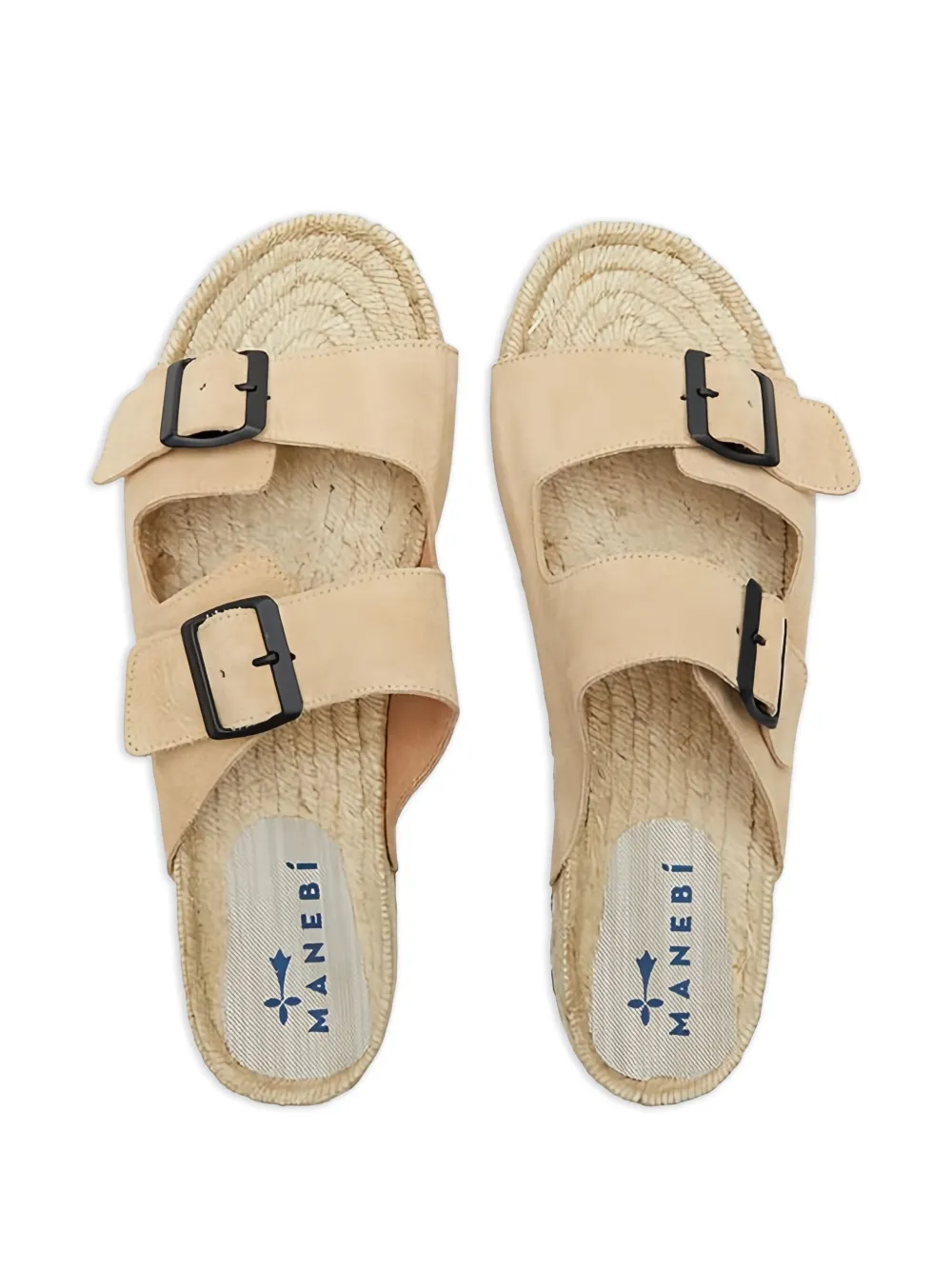 Manebi Nordic buckle sandals Beige