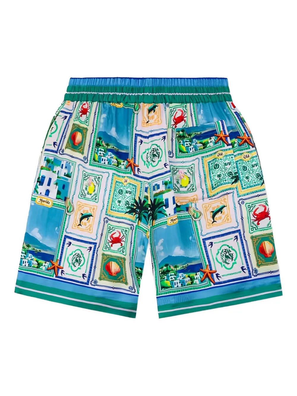 HOMIES MARBELLA patterned elasticated shorts - Blauw