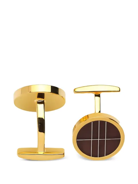 BOSS round-grid cufflinks