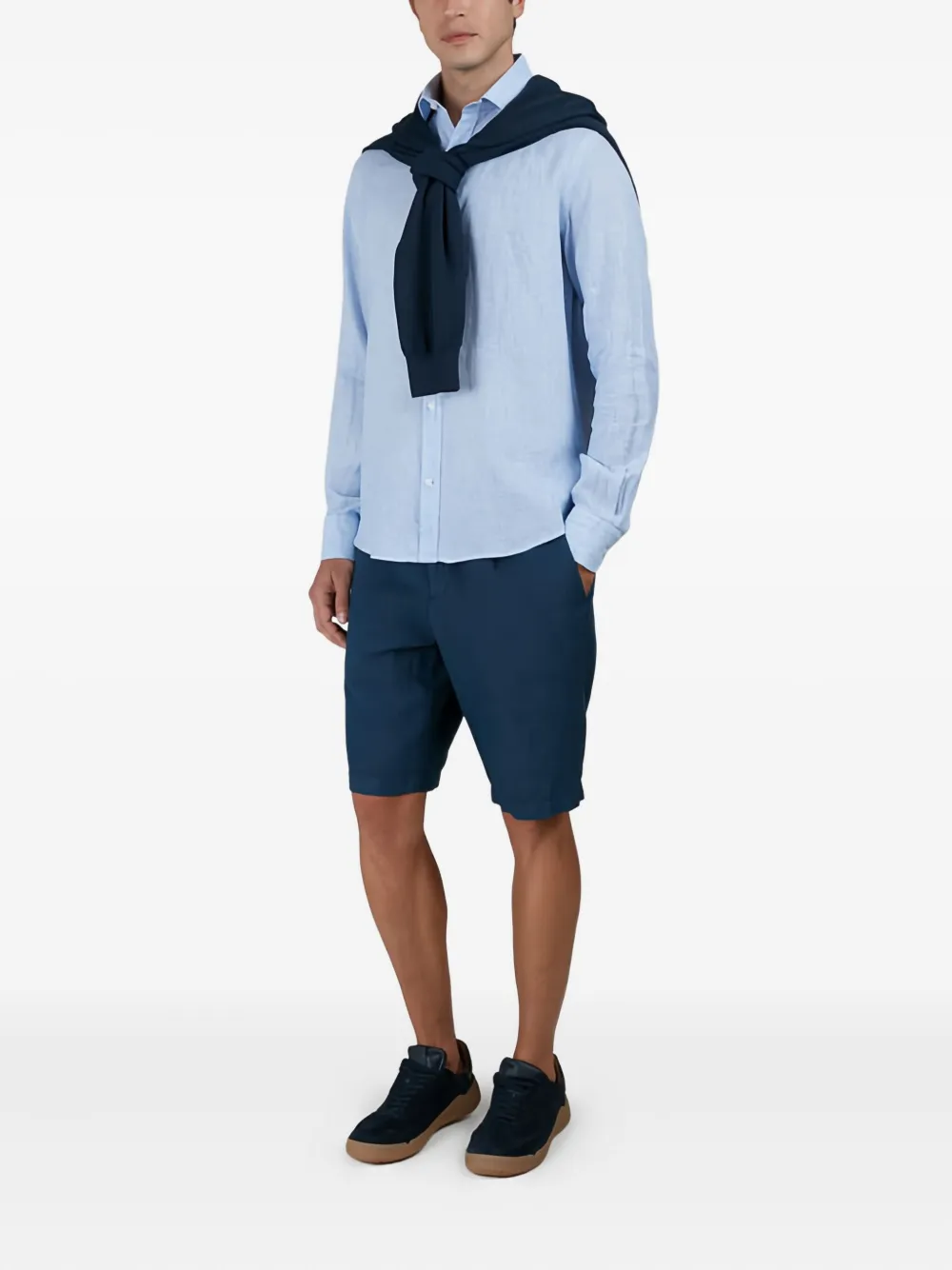 Paul & Shark long-sleeve striped-pattern shirt - Blauw